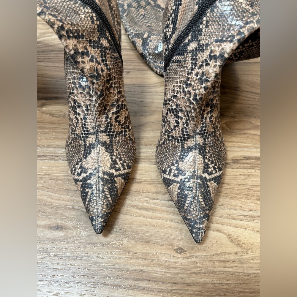 STELLA MCCARTNEY - 100mm Stella Iconic Python Print Boots Size 39 - Picture 14 of 16